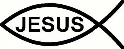 Christian Fish (1) vinyl decal